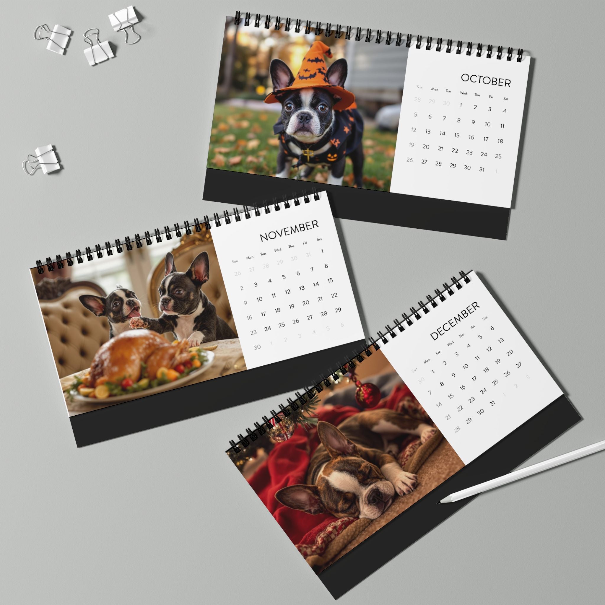 2025 Desktop Calendar with Frenchie Puppies