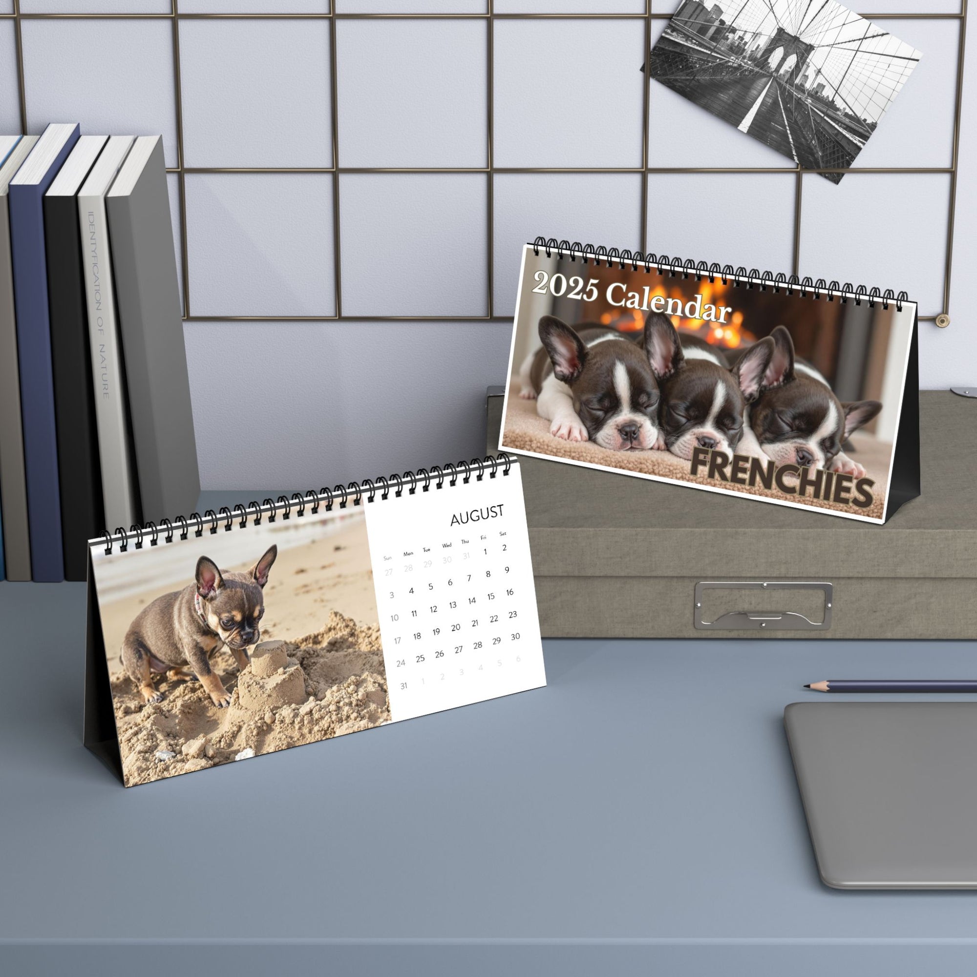 2025 Desktop Calendar with Frenchie Puppies